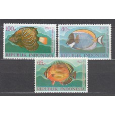 Indonesia - Correo 1974 Yvert 718/20 ** Mnh  Fauna peces
