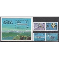 Antigua Correo Yvert 719/22+Hb 72 ** Mnh Aviación