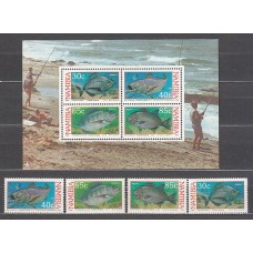 Namibia - Correo Yvert 720/3+Hb 19 ** Mnh  Fauna peces