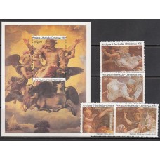 Antigua Correo Yvert 723/6+Hb 73 ** Mnh Navidad pinturas