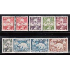 Groenlandia - Correo 1938 Yvert 1/9 ** Mnh Fauna