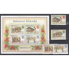 Salomon - Correo Yvert 726/9+H.29 ** Mnh Navidad