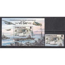 Gibraltar - Correo 1995 Yvert 726+H.20 ** Mnh Avión