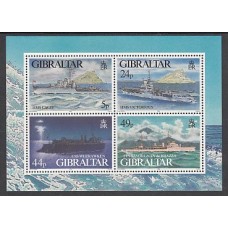 Gibraltar - Hojas Yvert 21 ** Mnh Barcos de guerra