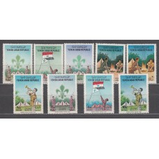 Yemen Republica Arabe - Yvert Correo 73/7+A 23/6 ** Mnh  Scoutismo