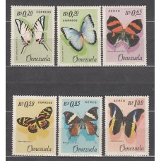 Venezuela - Correo 1966 Yvert 731/3+A,873/5 ** Mnh Fauna. Mariposas