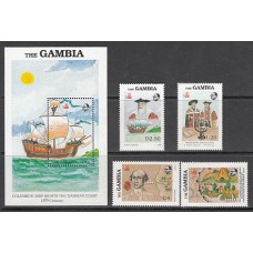 Gambia - Correo 1988 Yvert 734/7+H.53 ** Mnh  Barcos