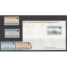 Ascension - Correo Yvert 737/40+H.36 ** Mnh  Barcos