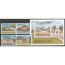 Anguilla Correo Yvert 738/4+Hb 85 ** Mnh Navidad