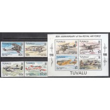 Tuvalu - Correo Yvert 740/3+H 62 ** Mnh Aviones