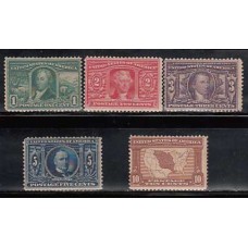 Estados Unidos - Correo 1904 Yvert 159/63 * Mh