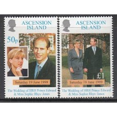 Ascension - Correo Yvert 741/2 ** Mnh  Boda real