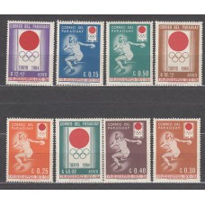 Paraguay - Correo 1964 Yvert 742/6+A.373/5 ** Mnh Deportes. Olimpiadas de Tokyo