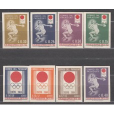 Paraguay - Correo 1964 Yvert 742/6+A.373/5 ** Mnh Deportes. Olimpiadas de Tokyo