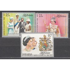 Liberia - Correo 1977 Yvert 746/8 ** Mnh  Isabel II