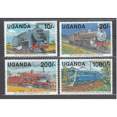 Uganda - Correo Yvert 746/9 ** Mnh  Trenes