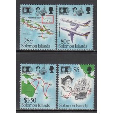 Salomon - Correo Yvert 748/51 ** Mnh Cristobal Colon. Barcos