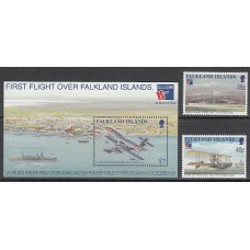 Falkland - Correo Yvert 750/1+H,19 ** Mnh Barco. Avión