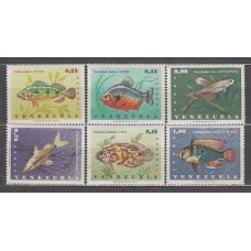 Venezuela - Correo 1966 Yvert 750/2+A,791/3 ** Mnh Fauna. Peces