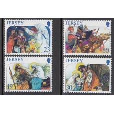 Jersey - Correo 1996 Yvert 754/57 ** Mnh Navidad