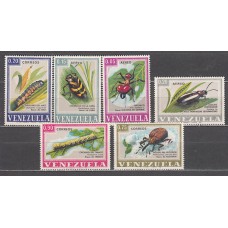Venezuela - Correo 1968 Yvert 758/60+A,947/9 ** Mnh Fauna. Insectos