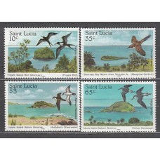 Santa Lucia - Correo Yvert 759/62 ** Mnh Fauna aves