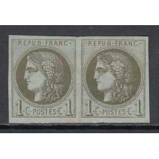 Francia - Correo 1870 Yvert 39B * Mh - Pareja