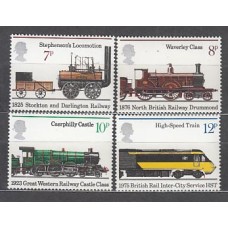 Gran Bretaña - Correo 1975 Yvert 760/3 ** Mnh Trenes