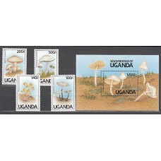 Uganda - Correo Yvert 762/5+H 132 ** Mnh  Setas