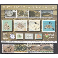 Ascension - Correo Yvert 763/6+H.40 ** Mnh  Fauna