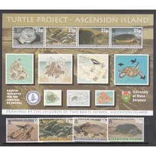 Ascension - Correo Yvert 763/6+H.40 ** Mnh  Fauna