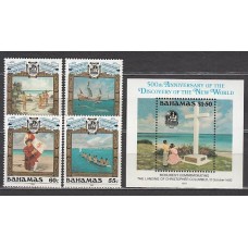 Bahamas - Correo 1992 Yvert 768/71+H.64 ** Mnh Descubrimiento de América