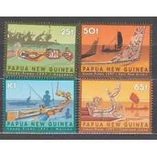 Papua y Nueva Guinea - Correo Yvert 771/4 ** Mnh Canoas
