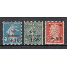 Francia - Correo 1927 Yvert 246/8 ** Mnh