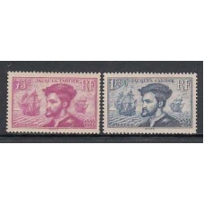 Francia - Correo 1934 Yvert 296/7 ** Mnh  Jacques Cartier