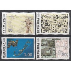 Bermudas - Correo Yvert 779/82 ** Mnh Cartografía
