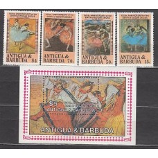 Antigua Correo Yvert 785/8+Hb 84 ** Mnh Pinturas de Degas