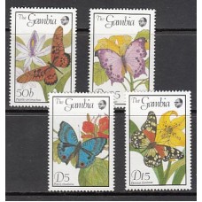 Gambia - Correo 1989 Yvert 785/8 ** Mnh  Fauna mariposas