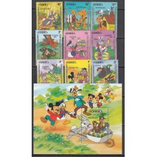 Dominica - Correo 1984 Yvert 785/93+Hb 86 ** Mnh Walt Disney