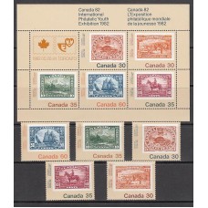 Canada - Correo 1982 Yvert 787/8B+H.3 ** Mnh Exposición Filatelica