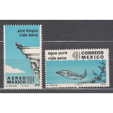 Mexico - Correo 1972 Yvert 788 + A 349 ** Mnh Fauna Peces