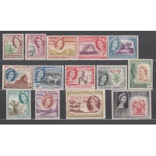 Rodesia del Sur - Correo Yvert 79/92 * Mh  Isabel II