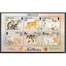 Gibraltar - Correo 1997 Yvert 792/7 ** Mnh Fauna gatos