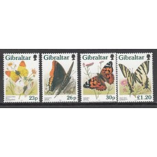 Gibraltar - Correo 1997 Yvert 802/5 ** Mnh Fauna mariposas