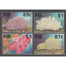 Fidji - Correo Yvert 809/12 ** Mnh Corales