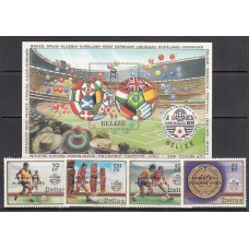 Belize - Correo Yvert 811/4+Hb 74 ** Mnh Deportes fútbol