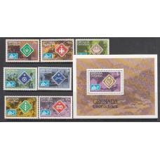 Grenada-Grenadines - Correo Yvert 82/8+H.13 ** Mnh Scoutismo