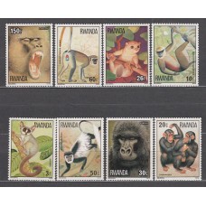 Ruanda - Correo Yvert 820/7 ** Mnh  Fauna