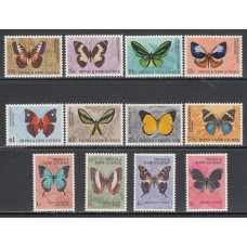 Papua y Nueva Guinea - Correo Yvert 83/93 ** Mnh Fauna. Mariposas