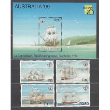 Seychelles - Correo Yvert 834/7+Hb 41 ** Mnh